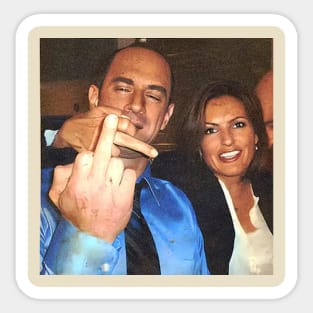 Elliot Stabler And Olivia Benson Vintage Sticker